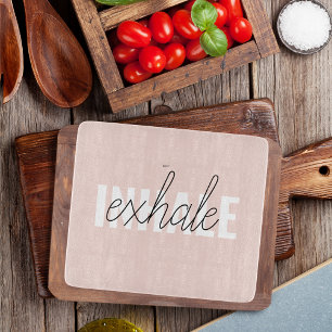 Modern Pastel Rosa Inhale Exhale Quote