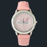 Modern Pastel Rosa Inhale Exhale Quote Armbandsur<br><div class="desc">Modern Pastel Rosa Inhale Exhale Quote</div>
