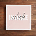 Modern Pastel Rosa Inhale Exhale Quote Bricka<br><div class="desc">Modern Pastel Rosa Inhale Exhale Quote</div>