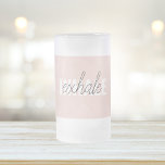Modern Pastel Rosa Inhale Exhale Quote Frostat Ölglas<br><div class="desc">Modern Pastel Rosa Inhale Exhale Quote</div>