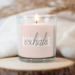 Modern Pastel Rosa Inhale Exhale Quote Fyrkantigt Klistermärke<br><div class="desc">Modern Pastel Rosa Inhale Exhale Quote</div>