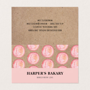 Modern Pastel Rosa Macarons Professionell Logotyp Visitkort