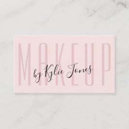 Modern Pastel Rosa Makeup MUA Beauty Girly Visitkort