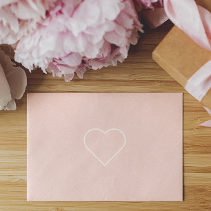 Modern Pastel Rosa och minimalistiskt hjärtglappat