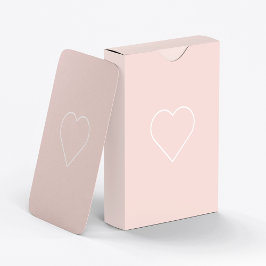 Modern Pastel Rosa och minimalistiskt hjärtglappat Casinokort