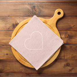 Modern Pastel Rosa och minimalistiskt hjärtglappat Kökshandduk