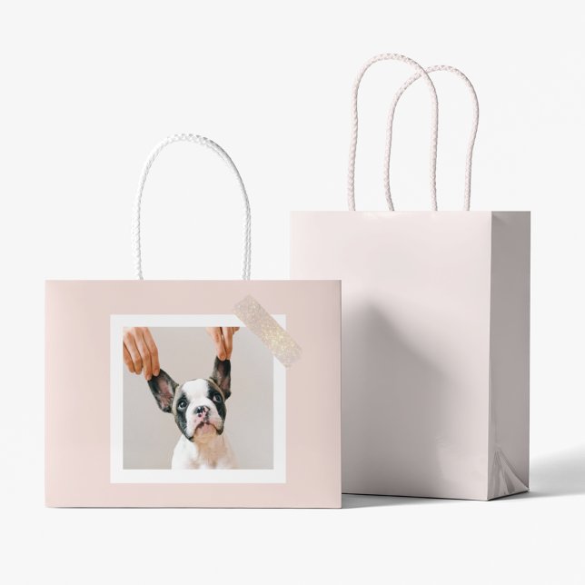 Modern Pastel Rosa Ram | Personligt Hund-foto (Skapare uppladdad)