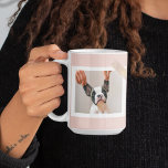 Modern Pastel Rosa Ram | Personligt Hund-foto Kaffemugg<br><div class="desc">Modern Pastel Rosa Ram | Personligt Hund-foto</div>