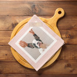 Modern Pastel Rosa Ram | Personligt Hund-foto Kökshandduk<br><div class="desc">Modern Pastel Rosa Ram | Personligt Hund-foto</div>