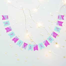 Modern Pastel Rosa Rand Vimplar