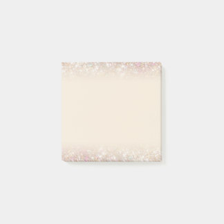 Modern Pastel Sparkling Guld Silver Ombre Square Post-it Block
