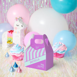 Modern Pastel Teal Rosa Rand Gable-favoritruta Presentaskar