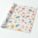 Modern pastel terrazzo mönster presentpapper<br><div class="desc">Pastel terrazzo,  modern design. Fullständigt anpassade: du kan byta mönster färg om du vill.</div>