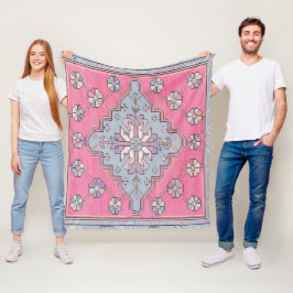 Modern Pastel Turkiska Matta Fleecefilt