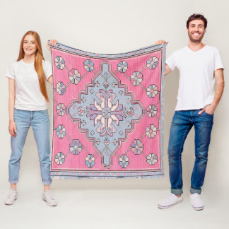 Modern Pastel Turkiska Matta Fleecefilt