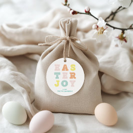 Modern Pastel Typography Påsk Gåvor Etiketter