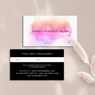 Modern Pastel Watercolor Flot Uppsägningskort Tidsbeställning Kort