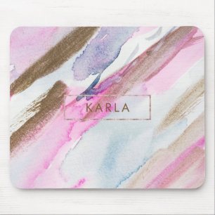 Modern Pastel Watercolor Flowing Färg Musmatta