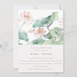 Modern Pastel  Waterlily Rehearsal Dinner  Inbjudningar