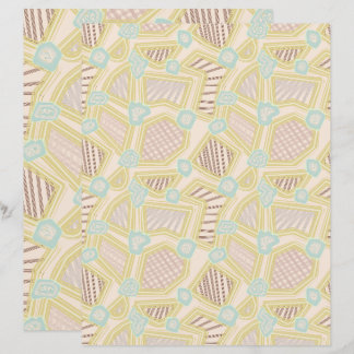 Modern Pastell Abstrakt Geometrisk Mönster Scrapbo