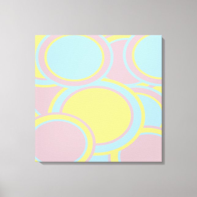 Modern pastell abstrakt målning canvastryck (Framsida)