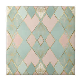 Modern Pastell Argyle Mönster Kakelplatta