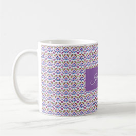 Modern Pastell Etisk Geometrisk Diamantmönster Kaffemugg