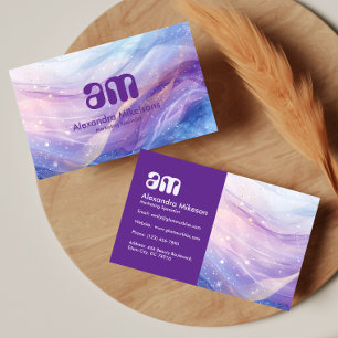 Modern Pastell Iriserande Gradient Elegant Visitkort