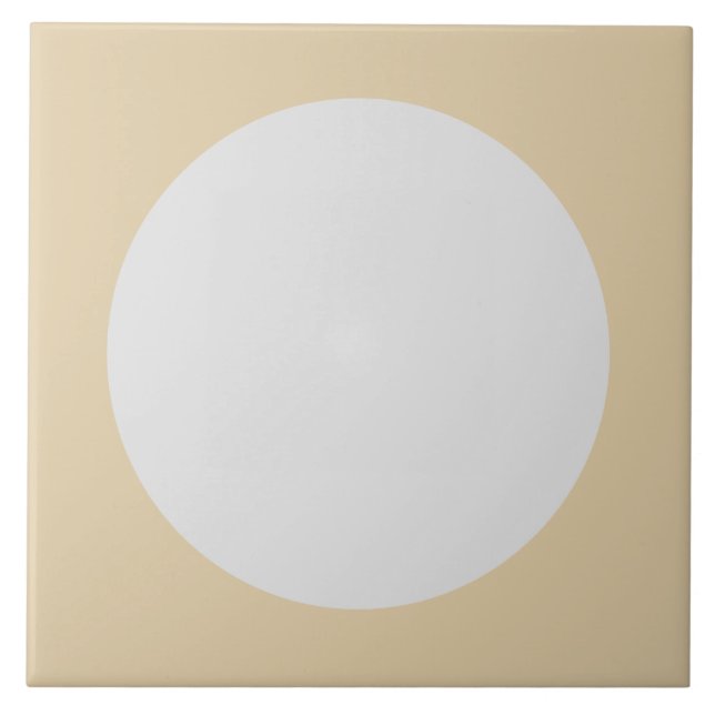 Modern Pastell Kräm Cirkel Abstrakt Enkel Kakelplatta (Framsidan)