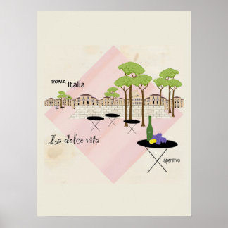 Modern Pastell Romerskt Semesterfirande Poster