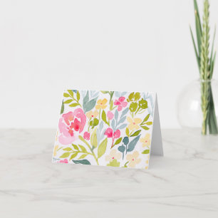 Modern pastellfärgad blom- design anteckningskort