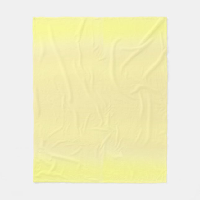 Modern Pastellfärggradient för Gult Fleecefilt (Framsidan)