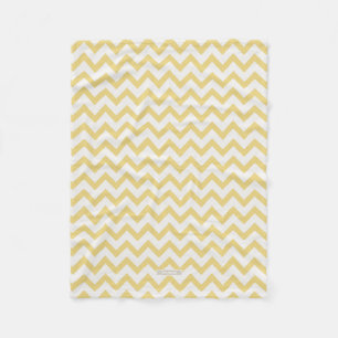 Modern pastellgult och vit chevron mönster fleecefilt