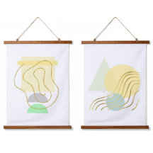 Modern Pastellis & Guld Abstrakter