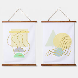 Modern Pastellis & Guld Abstrakter