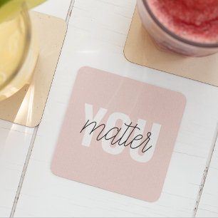 Modern pastellRosa Du matchar inspirationsofferten Underlägg Papper Kvadrat