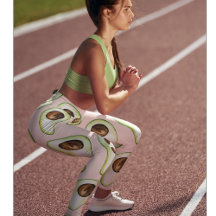 Modern pastellRosa och Grönt Avocado Mönster