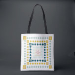 Modern Pastels Geometric Blommigt Tile Mönster Tygkasse<br><div class="desc">Den här moderna tote-väskan har en slående geometrisk blommigt mönster i mjuka pastellhylsor, perfekt för att lägga till en liten bit chic stil till dina vardagssysslor. Den symmetriska utformningen, som inspireras av klassiskt mönsterarbete, ger en blandning av contemporary och feminin-estetik. Oavsett om du är på väg till marknaden eller ut...</div>