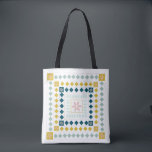 Modern Pastels Geometric Blommigt Tile Mönster Tygkasse<br><div class="desc">Den här moderna tote-väskan har en slående geometrisk blommigt mönster i mjuka pastellhylsor, perfekt för att lägga till en liten bit chic stil till dina vardagssysslor. Den symmetriska utformningen, som inspireras av klassiskt mönsterarbete, ger en blandning av contemporary och feminin-estetik. Oavsett om du är på väg till marknaden eller ut...</div>