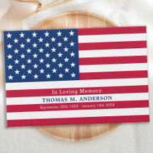 Modern patriotisk amerikansk Flagga Memorial Funer