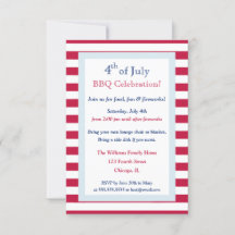 Modern patriotisk sommar 4 juli Barbecue Party
