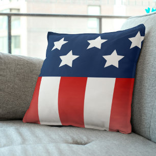 Modern patriotism: Konstgjord amerikansk Flagga Pi Kudde