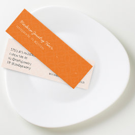 Modern Pattern Orange Stud Earring Display Card Litet Visitkort