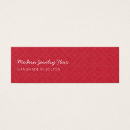 Modern Pattern Red Stud Earring Display Card Litet Visitkort