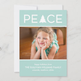 Modern Peace Anpassningsbar Photo Helgdag Träd Min Julkort