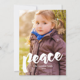 Modern Peace Helgdag Photo Card Julkort