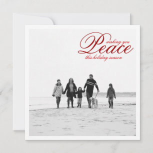 Modern Peace Helgdag Photo Hälsning Julkort