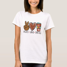 Modern Peace Kärlek-kaffe T Shirt