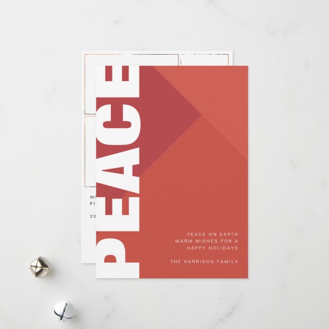 Modern Peace Photo Collage Julkort (Fram/Back In Situ)