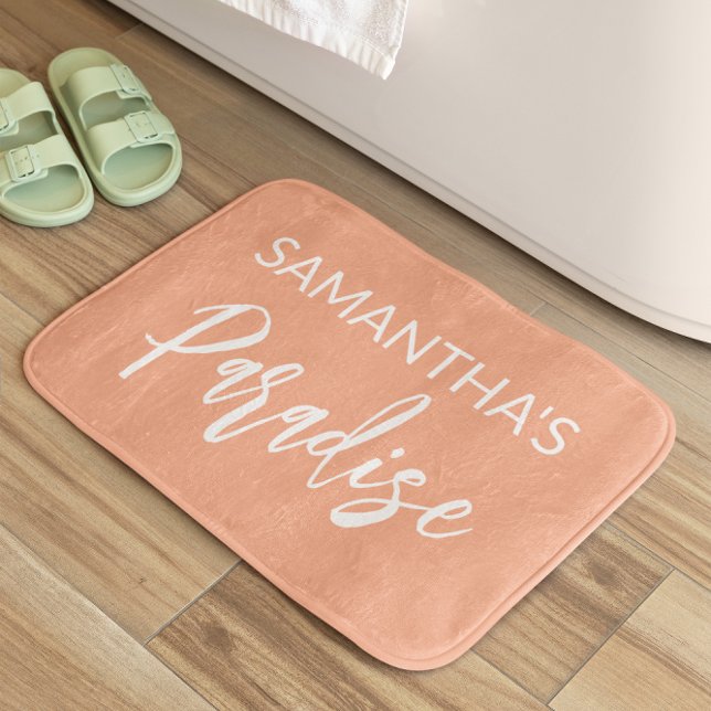 Modern Peach Bath Mat Badrumsmatta (Skapare uppladdad)